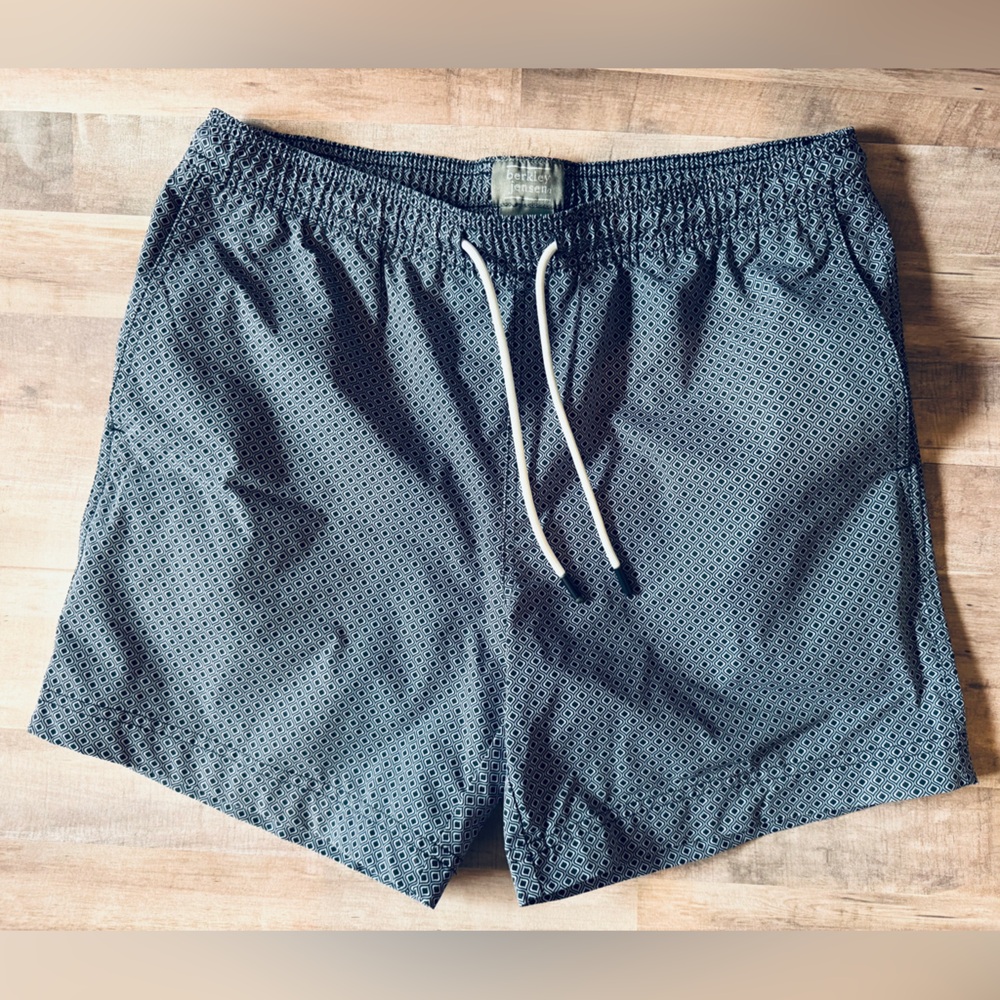 Navy Quick-Dry 6.5in Swim Trunks